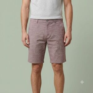 Silver Lake Shorts Mens 38 Brown Striped‎ Flat Front Casual Cotton